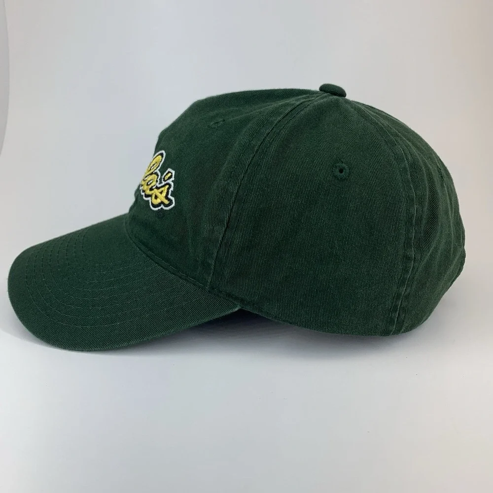 Cabela's Hat Dark Green Yellow Logo Adjustable Strap OSFM Baseball Cap